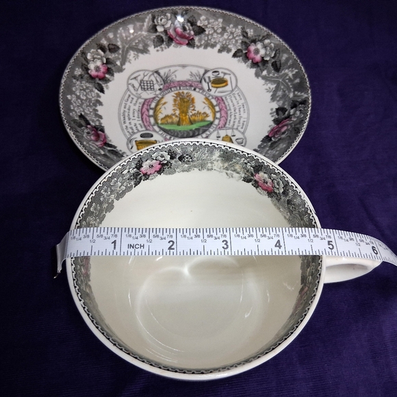 Antique Adams Of England Breakfast Cup Mug And Saucer Warranted Staffordshire - Picture 16 of 16